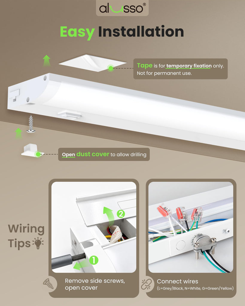 Hardwired 120V Under Cabinet Lighting 24 Inch Counter Kitchen Closet
