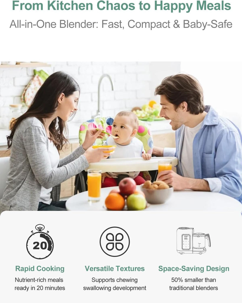 Baby Food Maker, Baby Food Processor with Steam & Grinding