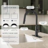 Kitchen Faucets with Pull Down Sprayer, Black Classic Single Handle Stainless Steel High Arc Faucet for Kitchen Sink