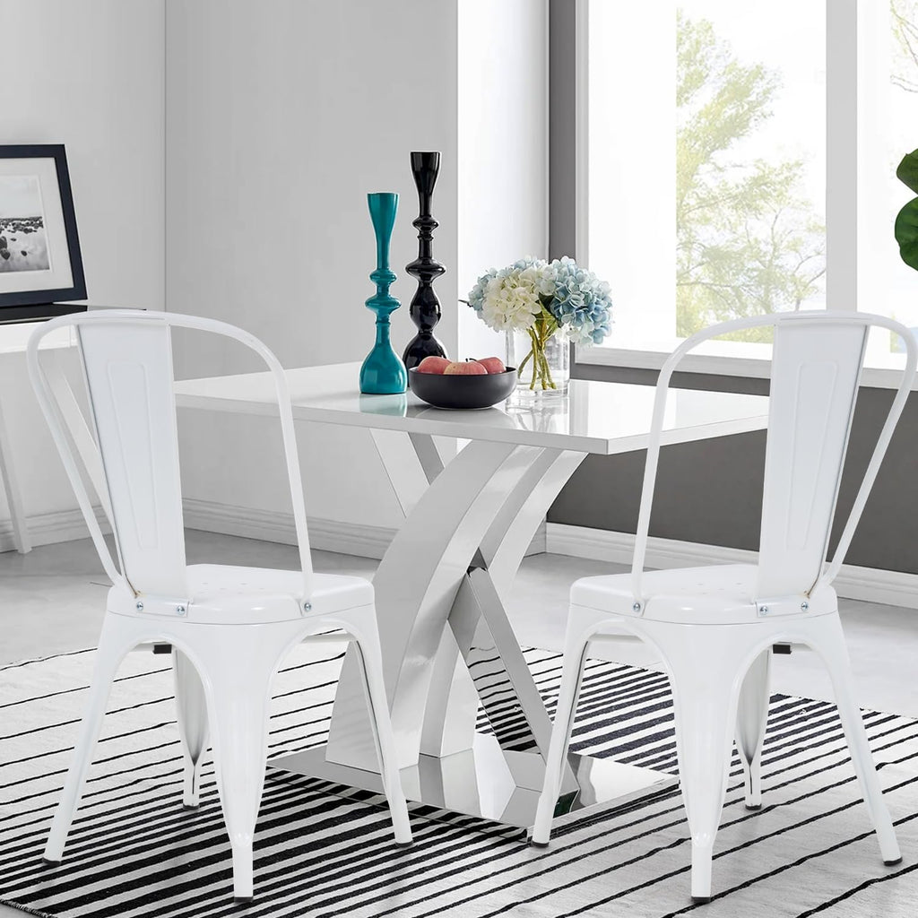 Metal Dining Chairs Modern Patio Chair Indoor Outdoor Chairs Kitchen Chairs Metal Chairs Restaurant Chair Seat Height