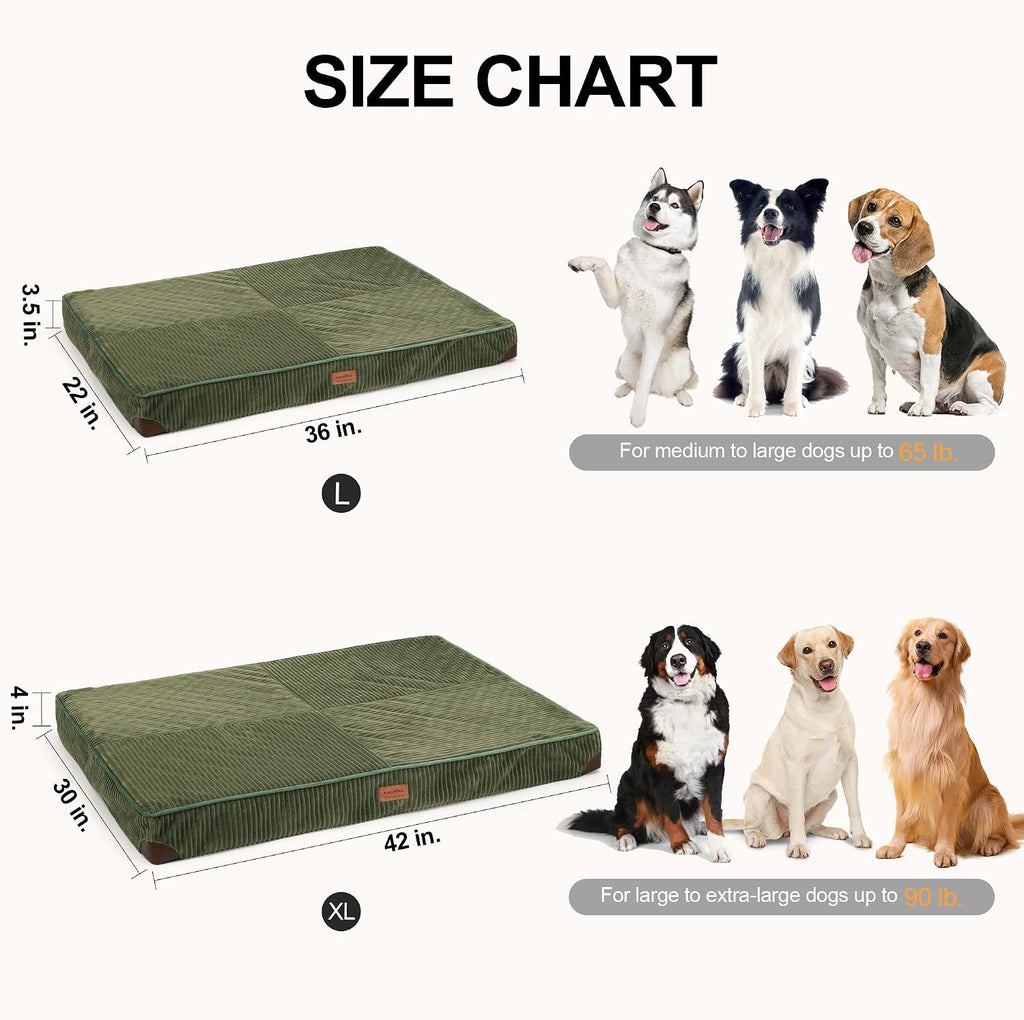 Large Dog Bed, Thickened Waterproof Dog Mat with Washable Cover