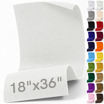 Soft Felt Fabric Sheet 18" x 36" 1.6 mm Craft Felt (Ivory)