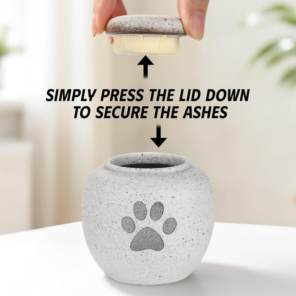 Pet Urns for Cats Dog Urns for Ashes 2.76" Pet Urn Ceramic Small Urn