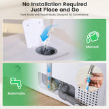 WiFi Countertop Portable Dishwasher, Smart 9 Programs, 167℉ High-Temp, 360° 3Spray, 24H Timing, Hot Air Drying