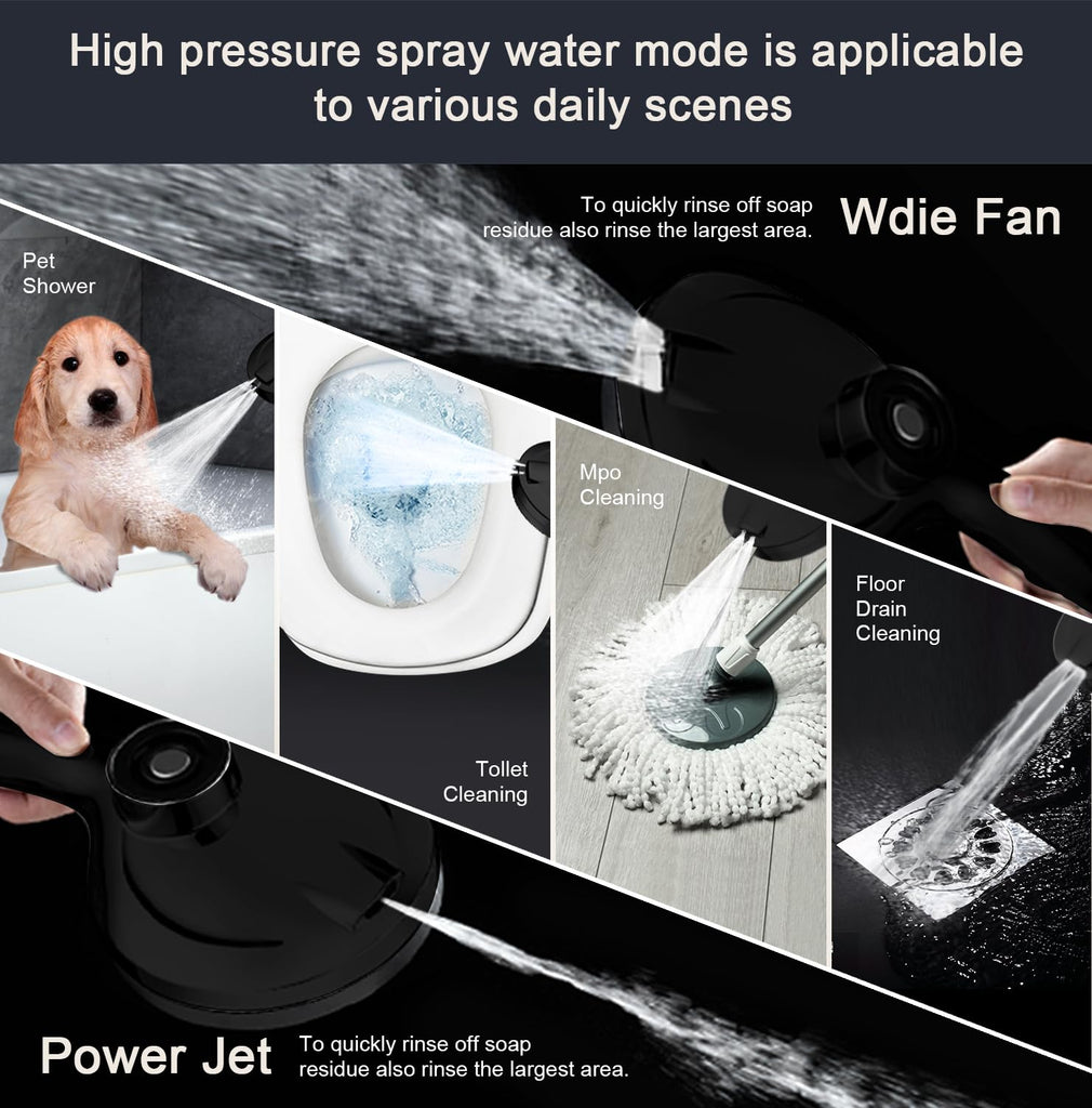 Black Filter Magnetic Shower Head with Handheld