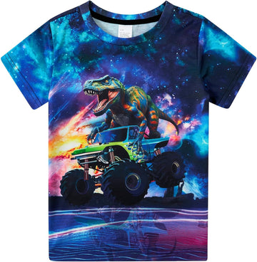 Boys T-Shirts Kids Neon 3D Graphic Tees