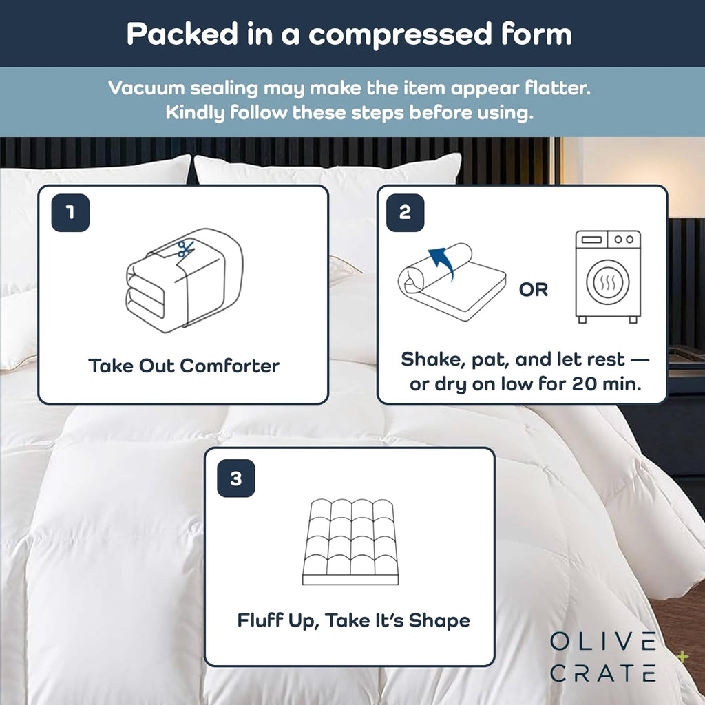 Cooling Down Alternative Comforter - Hypoallergenic Queen Duvet Insert Lightweight