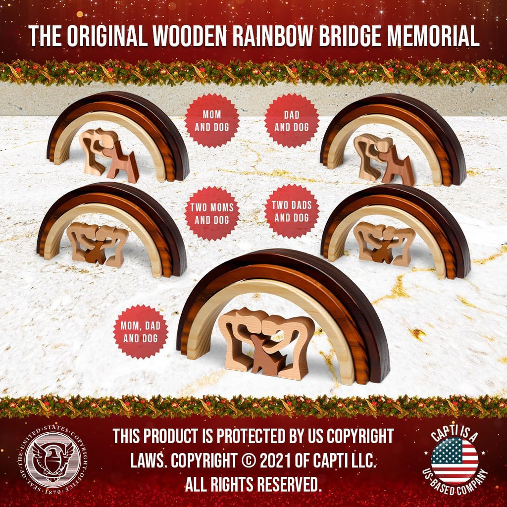 Rainbow Bridge Memorial Gifts - I'll Meet You at The Rainbow Bridge - Pet Loss Keepsakes for Dog Moms & Dads