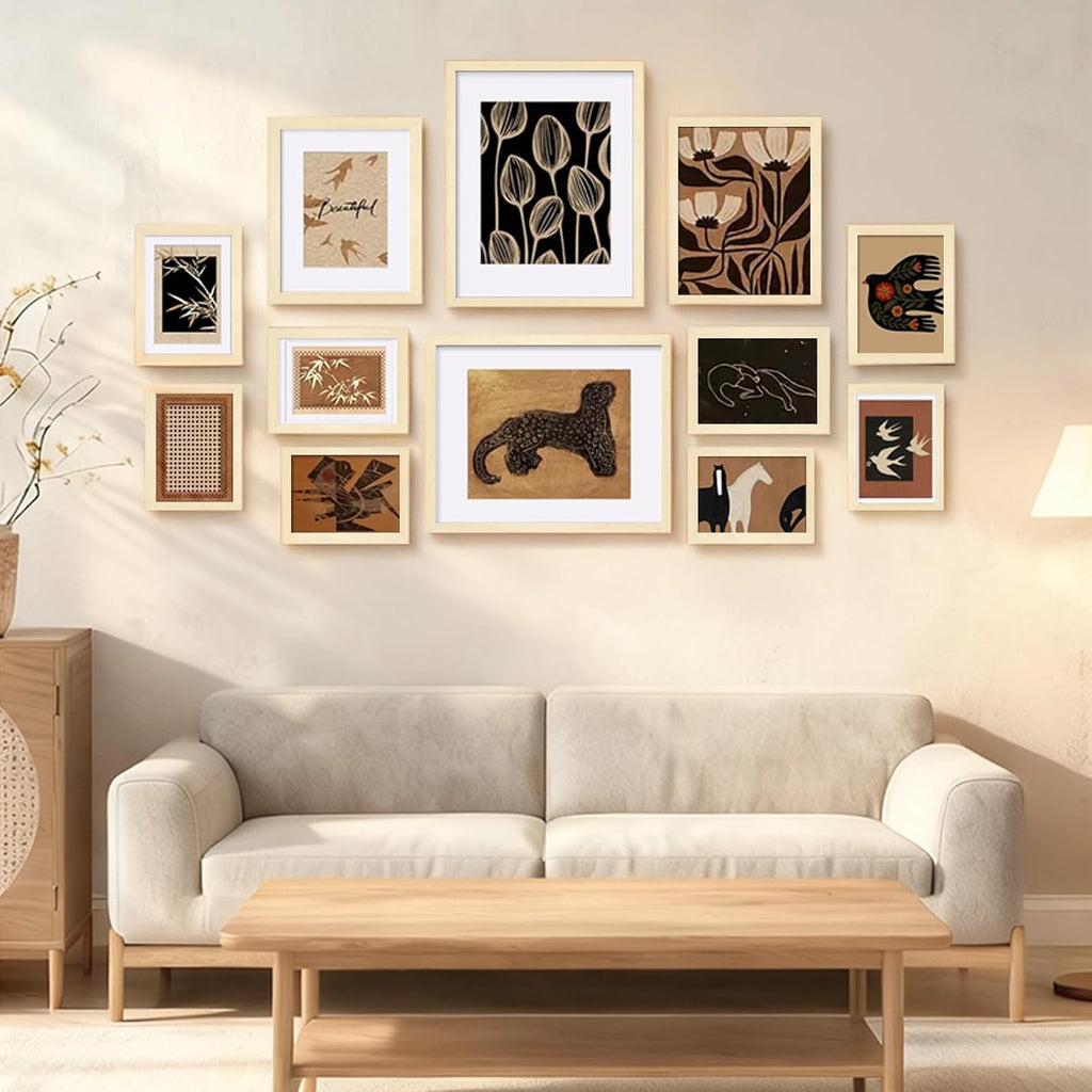 Picture Frame Set 12 Pack, Picture Frames Collage Wall Decor with Two 11x14, Two 8x10, Four 5x7, Four 4x6 for Wall