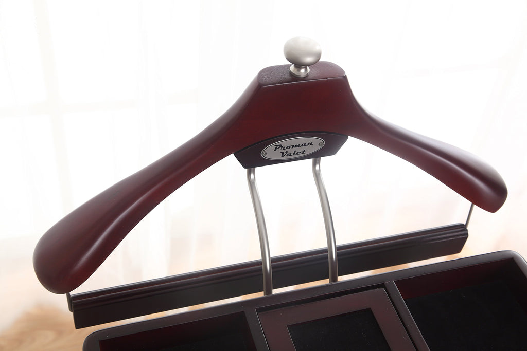 Norstar Suit Valet Stand VL16245 with Detachable Hanger, Trouser Bar, Tie Bars, Mirror Tray & Drawer, 20"W x