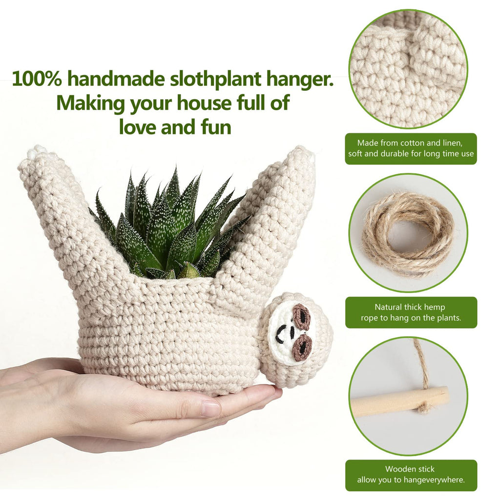 Sloth Gifts Sloth Plant Hanger Plant Gifts Macrame Hanging Planter