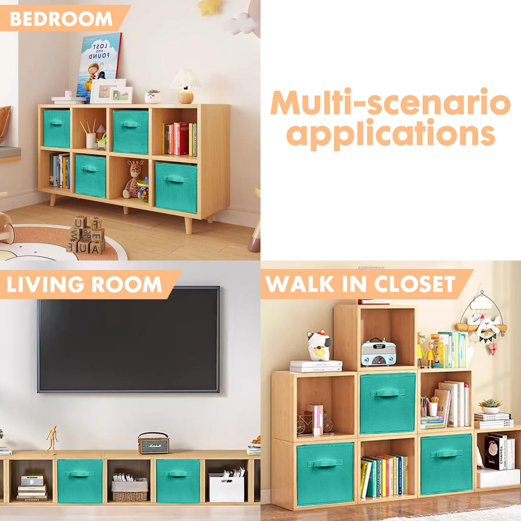 Storage Bins, Foldable Fabric Storage Cubes And Cloth Storage