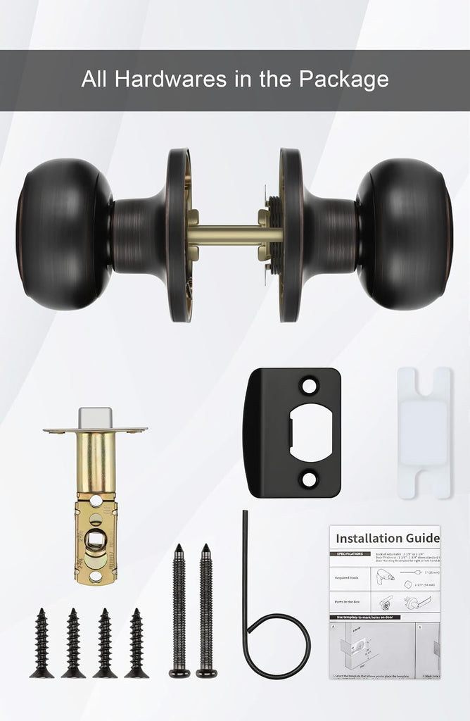 Closet Door Knobs Oil Rubbed Bronze Passage Door Knobs 3 Pack