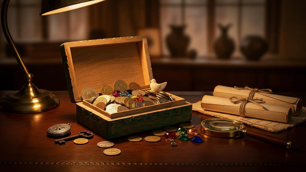 Handmade Wooden Jewelry & Keepsake Box, Decorative Storage Box, 8 x 5 Inch