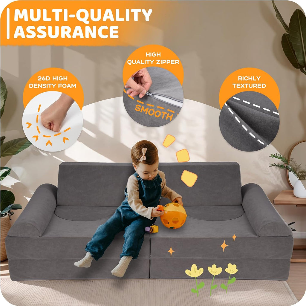 Toddler Couch, Piece Modular Kids Play Couch