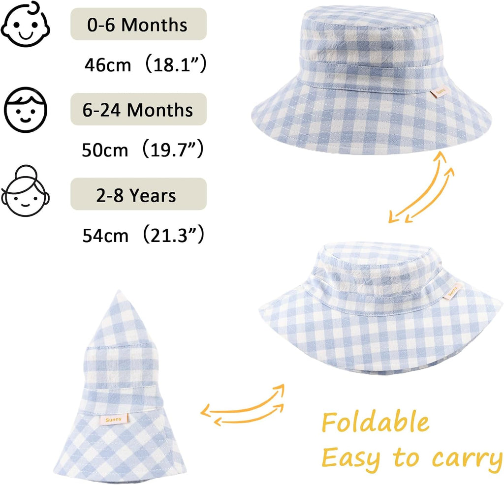 Baby Toddler Girls Bucket Hat Sun Hats for Boys Classic Infant Summer UV Protection Hats Kids Beach Cap