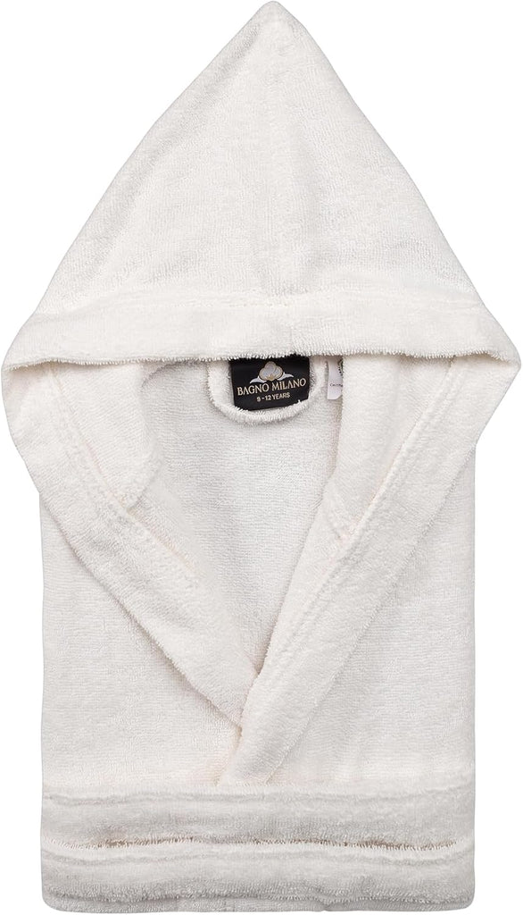 Organic Turkish Cotton-Acrylic Boys Girls Hooded Bathrobe