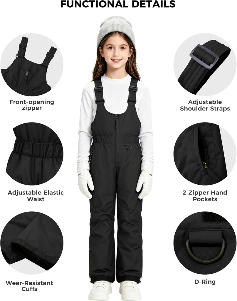 Girls Ski Pants Winter Insulated Snowboarding Overall