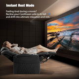 Leather Home Theater Seating, Classic Series Game Seats Movie Theater Chairs Recliner Sofa with Type-C USB Charger