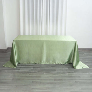 Rectangle Satin Tablecloth, 90"x132" Smooth Oblong Washable Table Cloth, Decorative Silky Fabric Table Cover for