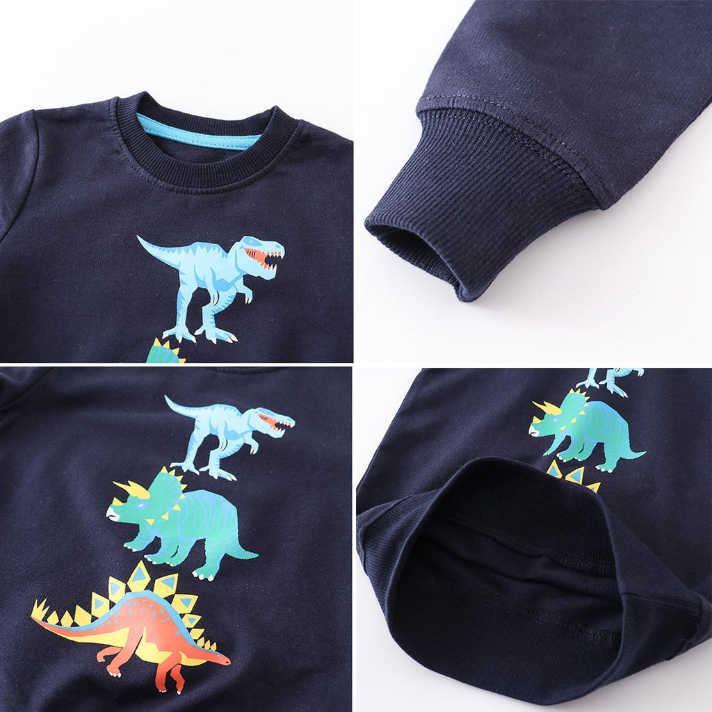 Toddler Boys Sweatshirts Crewneck Pullover Long Sleeve Shirt Top