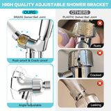 6-Setting Shower Head with Handheld, JDO High Pressure Hand held Shower Head