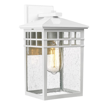 Outdoor Light Fixture Wall Mount, Rustic Exterior Lights Fixture Wall Sconces with Seeded Glass for Front Porch
