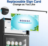 BODEGACOOLER Commercial Drink Fridge with Glass Door, Tall Beverage Cooler for B