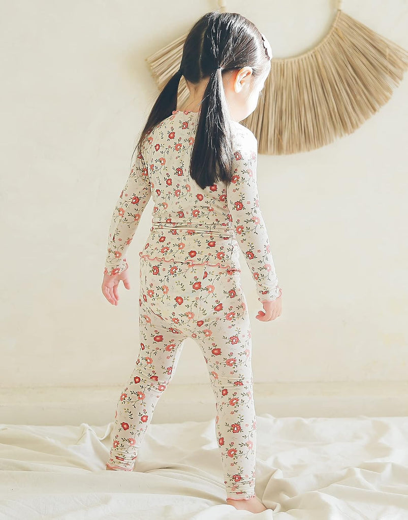 12Y Infant Kids Toddler Girls Boys Soft Comfy Modal Tencel Sleepwear Pajamas 2pcs Set