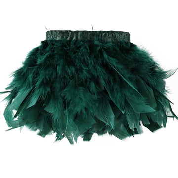 Blackish Green Turkey Feathers Trim Fringe 2Yard 4-6inch