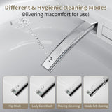 Smart Toilet with Built-In Bidet, Powerful Flush, Heated Seat, Auto Flush and Close, Warm Water, Air Dryer, Night Light, ADA Comfort Height