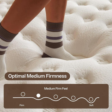 12 Inch Full Size Mattress Hybrid Full Mattress in a Box, Memory Foam Mattress with Pocket Springs, Medium Firm