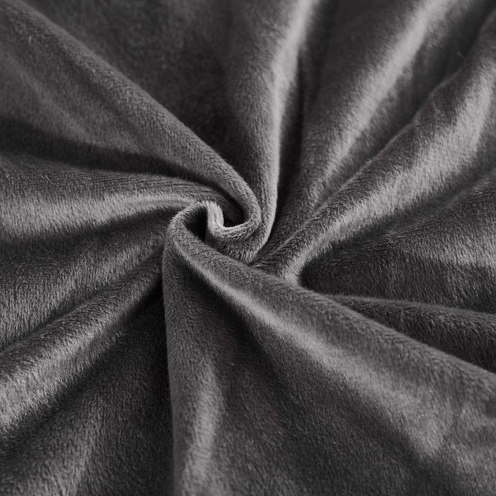 Fluffy Faux Fur Throw Pillow Covers Pack of 2, Dark Gray