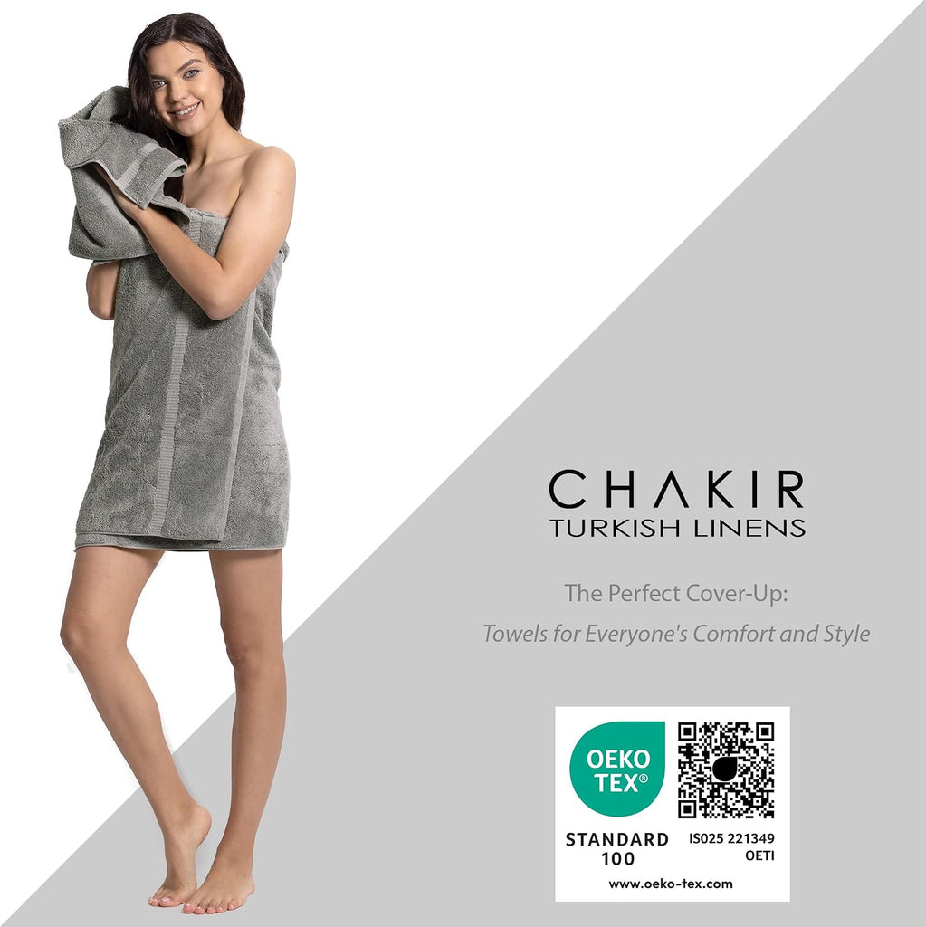 6 Piece Towels Set, 100% Cotton Luxury Turkish Towels , Soft Absorbent Bath Towel Set with 2 Bath Towels 2 Hand