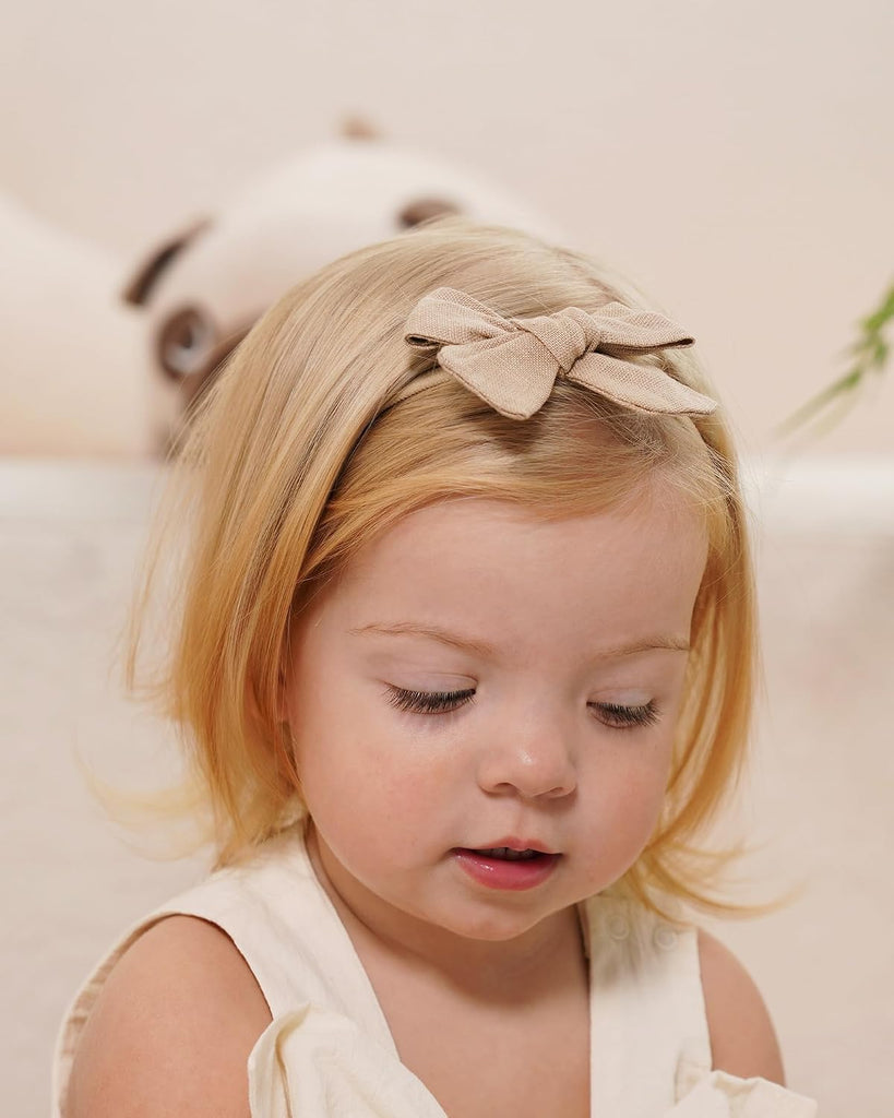 12pcs Baby Girls Hair Bows Nylon Elastic Headband Hair Accessories for Infants Toddlers Newborn