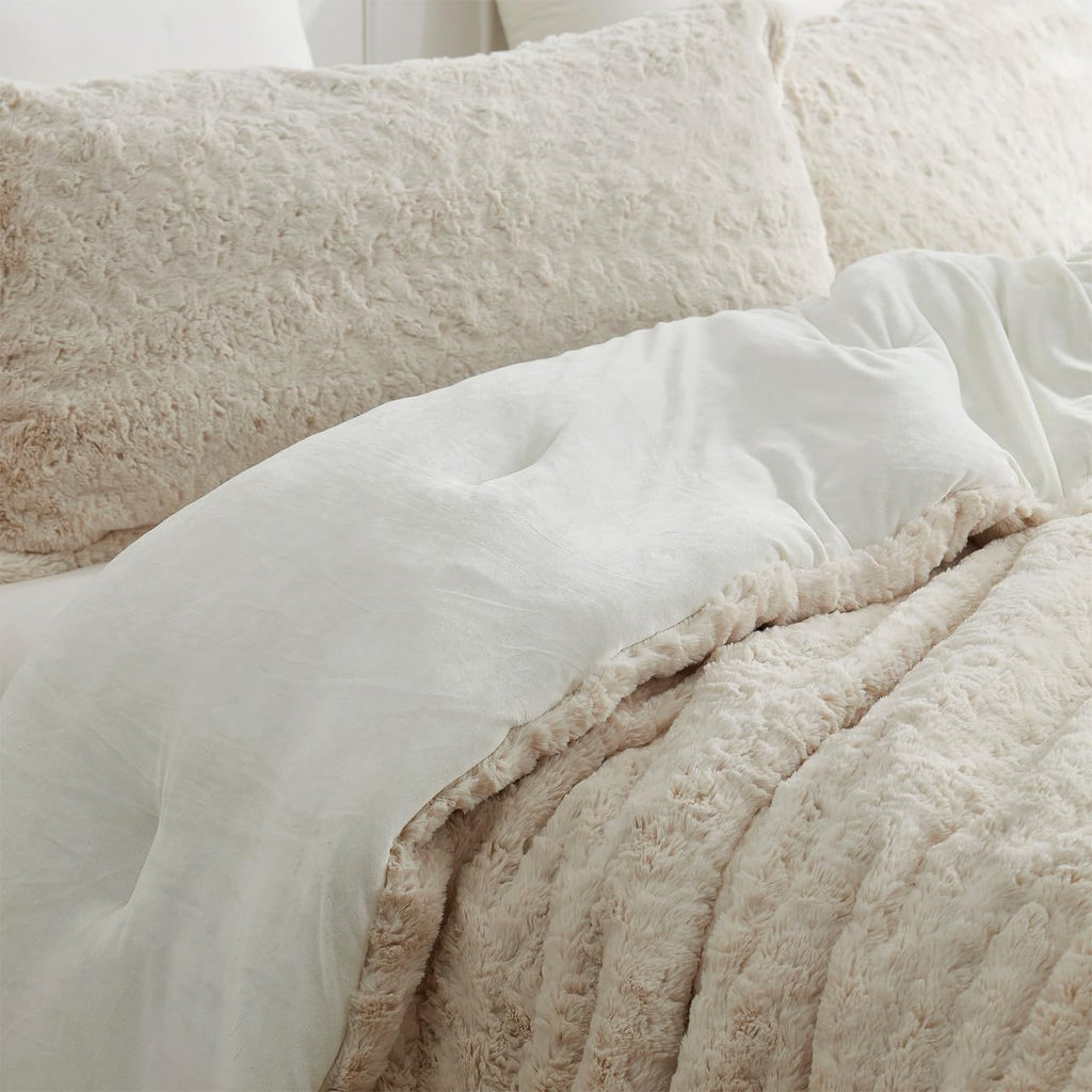 Rare White Bison Coma Inducer Queen Oversized Comforter Set - Tundra White | Experience Coma Worthy Sleep with Cozy