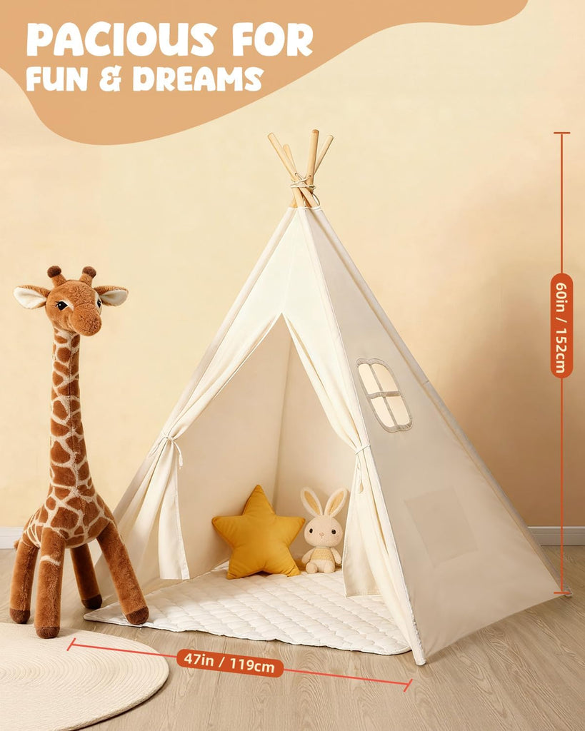 Teepee Tent Play Tents Girl Boy Indoor Outdoor Gift Playhouse Toy