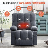 Power Lift Recliner Chair with Massage and Heat for Elderly