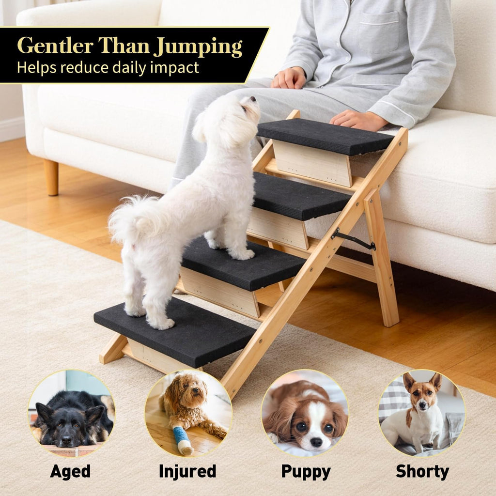 2-in-1 Dog Stairs/Ramp with 4 Steps