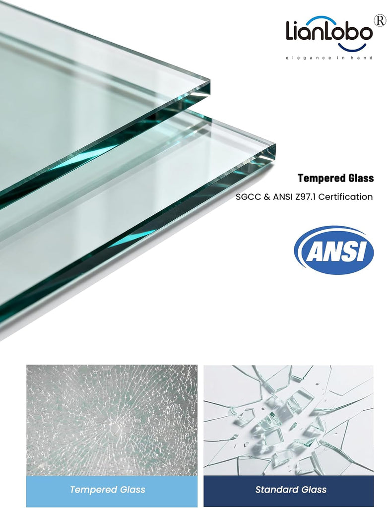 Glass Shower Door, 56"-60" W x 72" H Sliding Shower Door