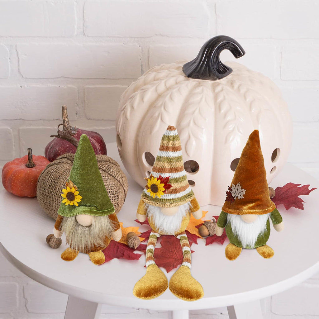 3PCS Plush for Thanksgiving Decorations, Tiered Tray Decor