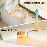 Smart Toilet with Bidet, Foam Shield, UV-C Light, Blackout Flush, Dual Auto Flush, Heated Seat, Air Dryer