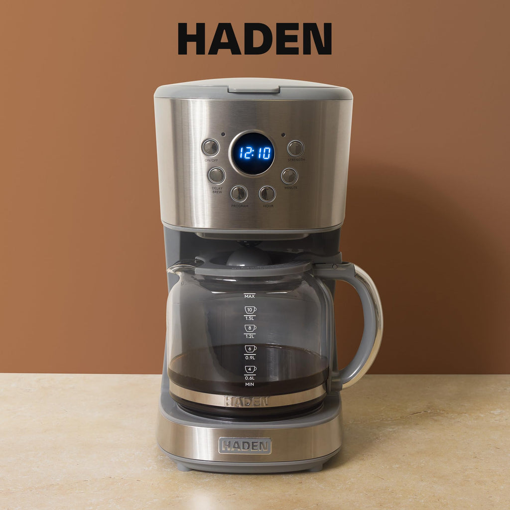 12 Cup Programmable Drip Coffee Maker Machine, Stainless Steel/Chrome