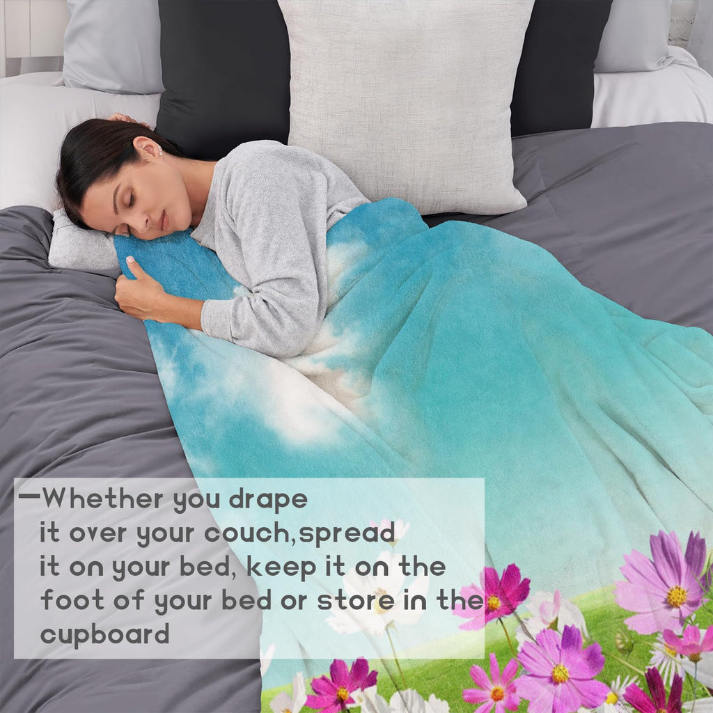 Mallard Duck Fleece Blanket, 50x60in, Flying Ducks Wildlife Scene Forest Wetland Throw Blankets, Soft Cozy Lightweight
