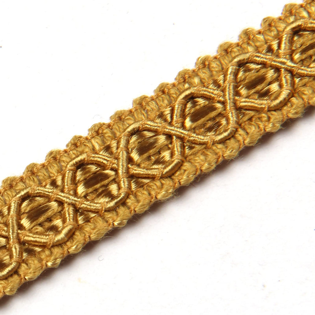Gimp Braid Trim, 10 Yards 0.59 Inch Fabric Trim, Gold
