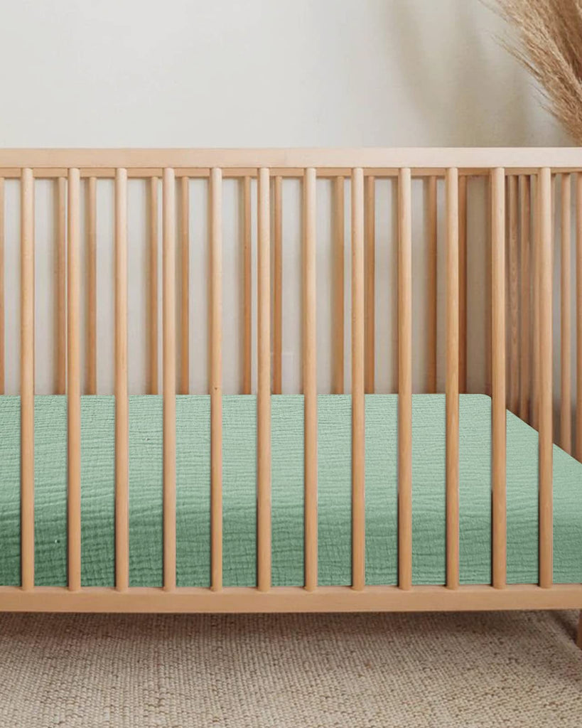 Muslin Crib Sheets, 28" x 52", Fitted Baby Mattress Sheets