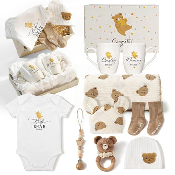 11Pcs Gender Reveal Gifts, Baby Shower Gift Baskets for Boy Girl