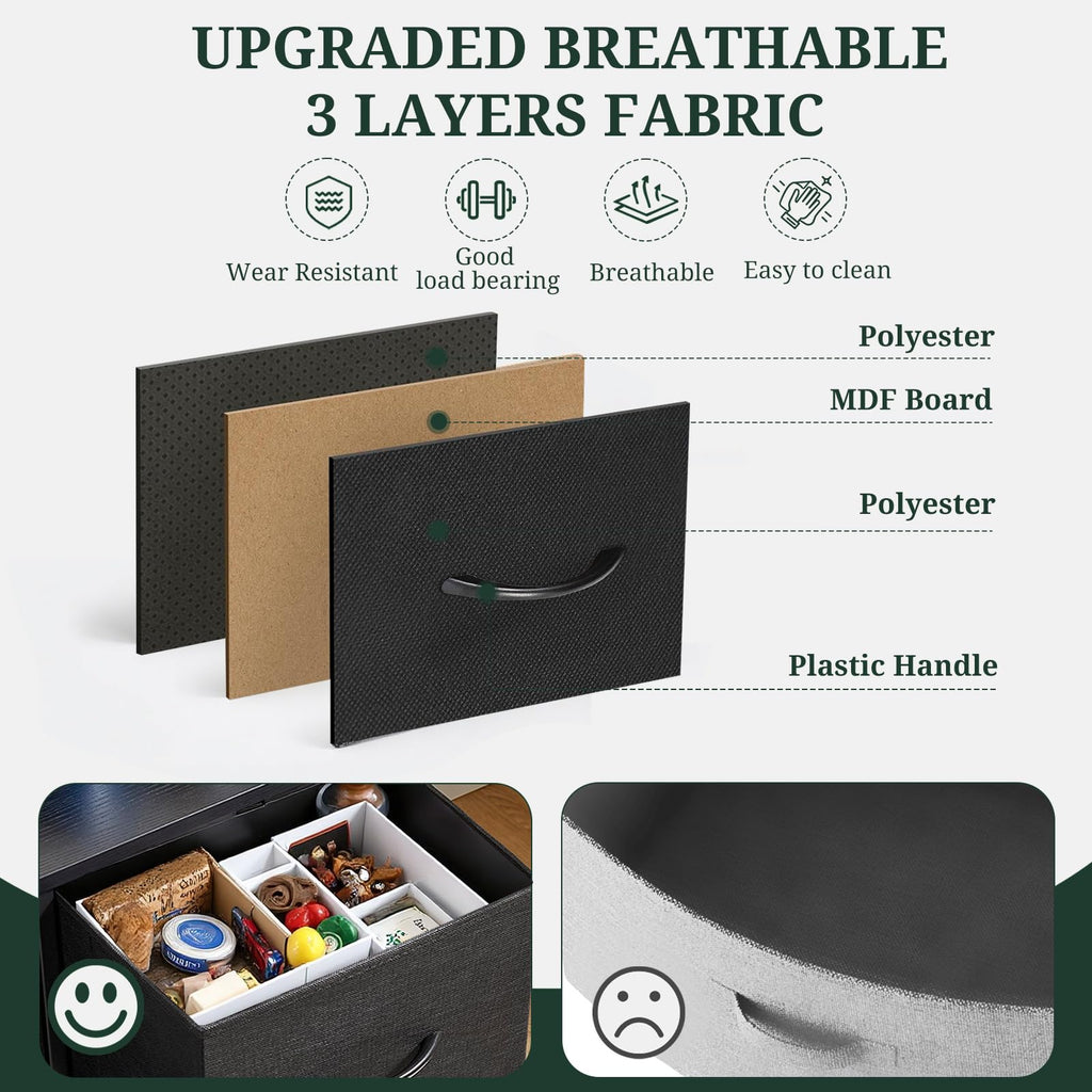 8-Drawer Dresser, Anti-Tip Tall Storage Organizer