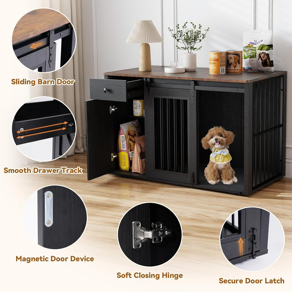 Dog Crate Furniture, Dog Kennel ( Left Facing Door)