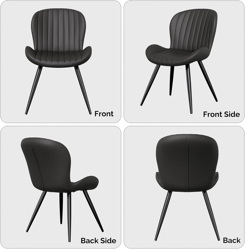 Nalupatio Dining Chairs Set of 2, Modern Dining Room Chairs Comfy Backrest Thick Upholstered Kitchen Chairs 19IN